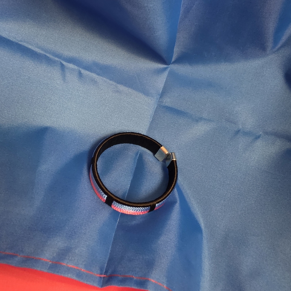 Bisexual Pride Woven Cuff Bracelet